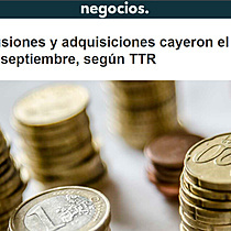 Las fusiones y adquisiciones cayeron el 10% hasta septiembre, segn TTR